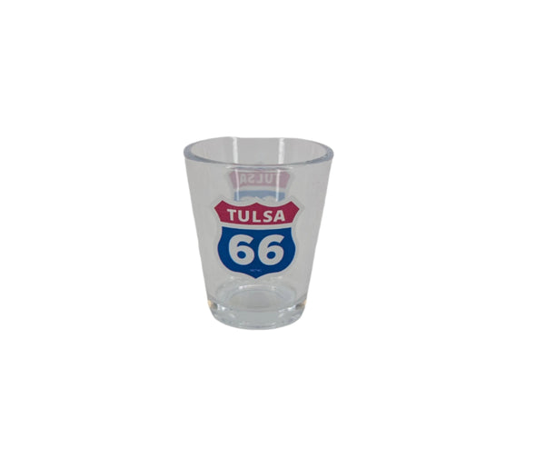 Shot Glass Route 66 Blue