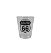 Shot Glass Route 66 Sign Black