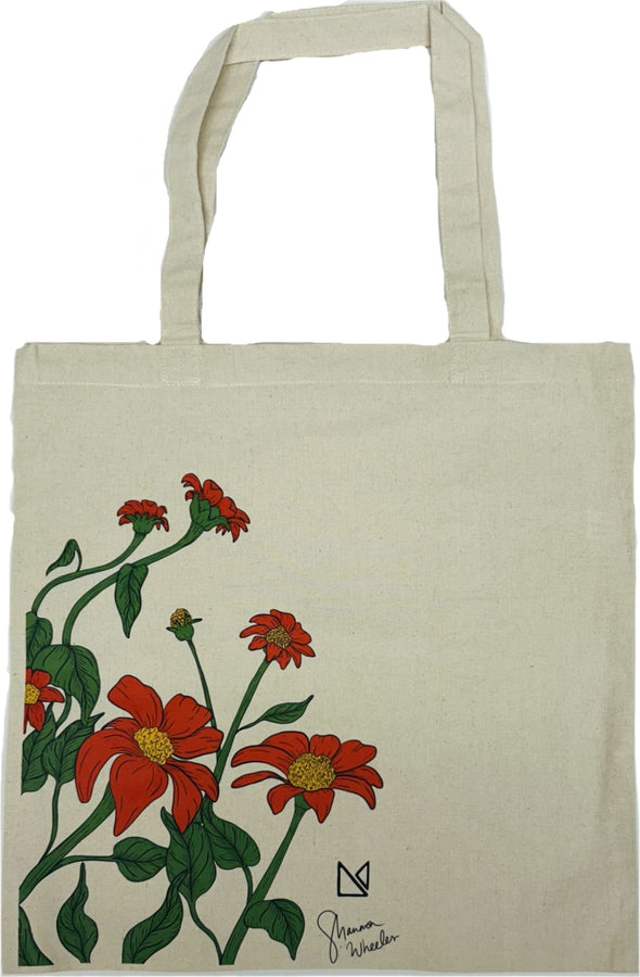 Red Flower Shannon Wheeler Tote