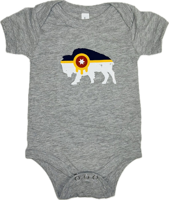 Tulsa Bison Flag Onesies