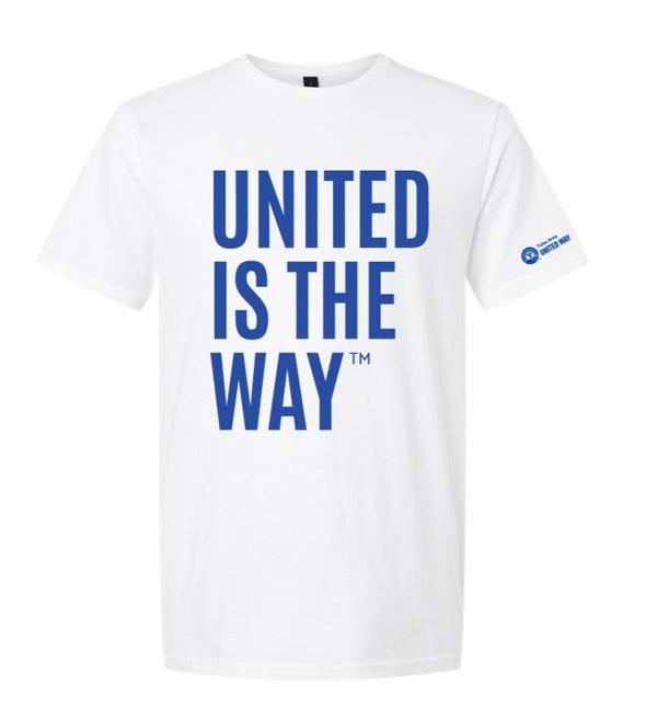 Promotional material for Tulsa Area United Way with a t-shirt design and logo.