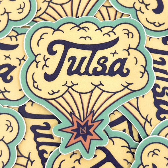 Tulsa Explosion Sticker