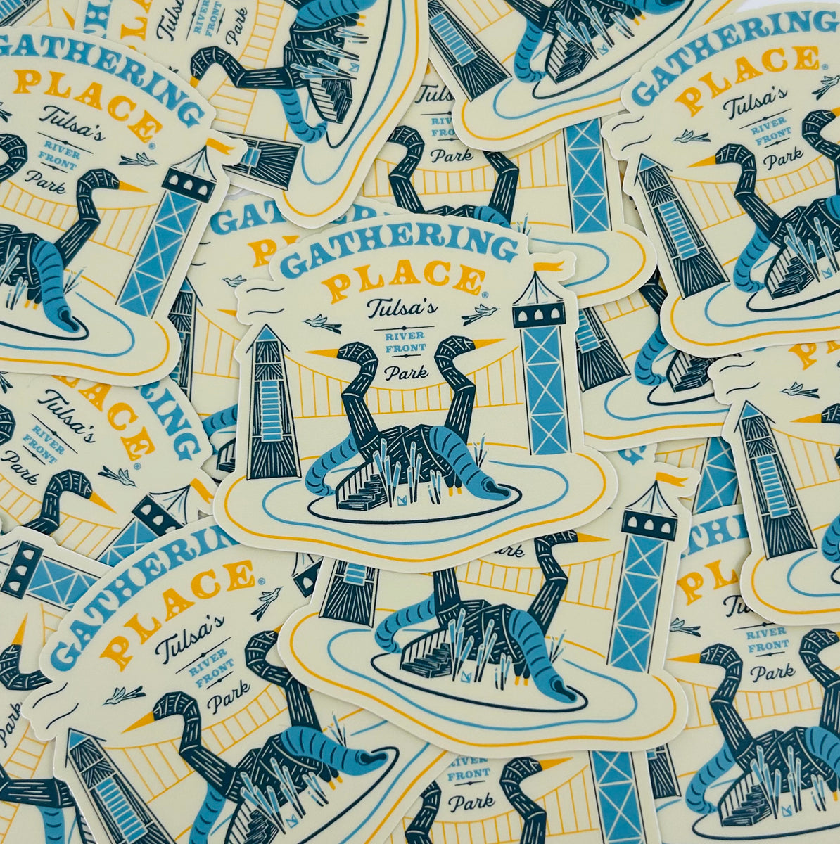 Gathering Place River Front Park Sticker – Mythic Press