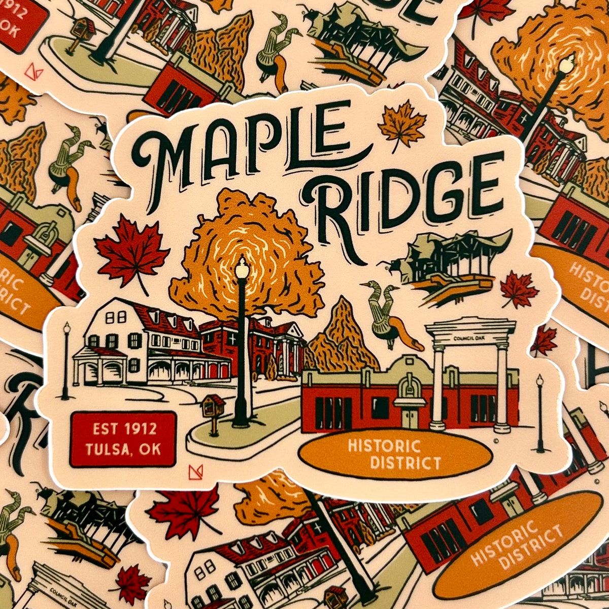Maple Ridge Neighborhood Sticker – Mythic Press