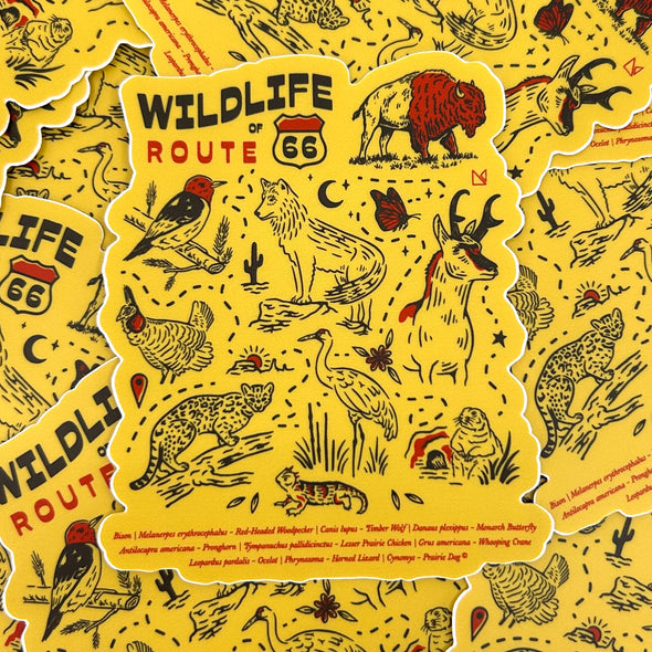 Wildlife Route 66 Sticker