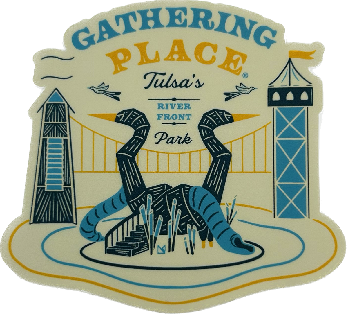Mythic Press Gathering Place River Front Park Sticker – Mythic Press