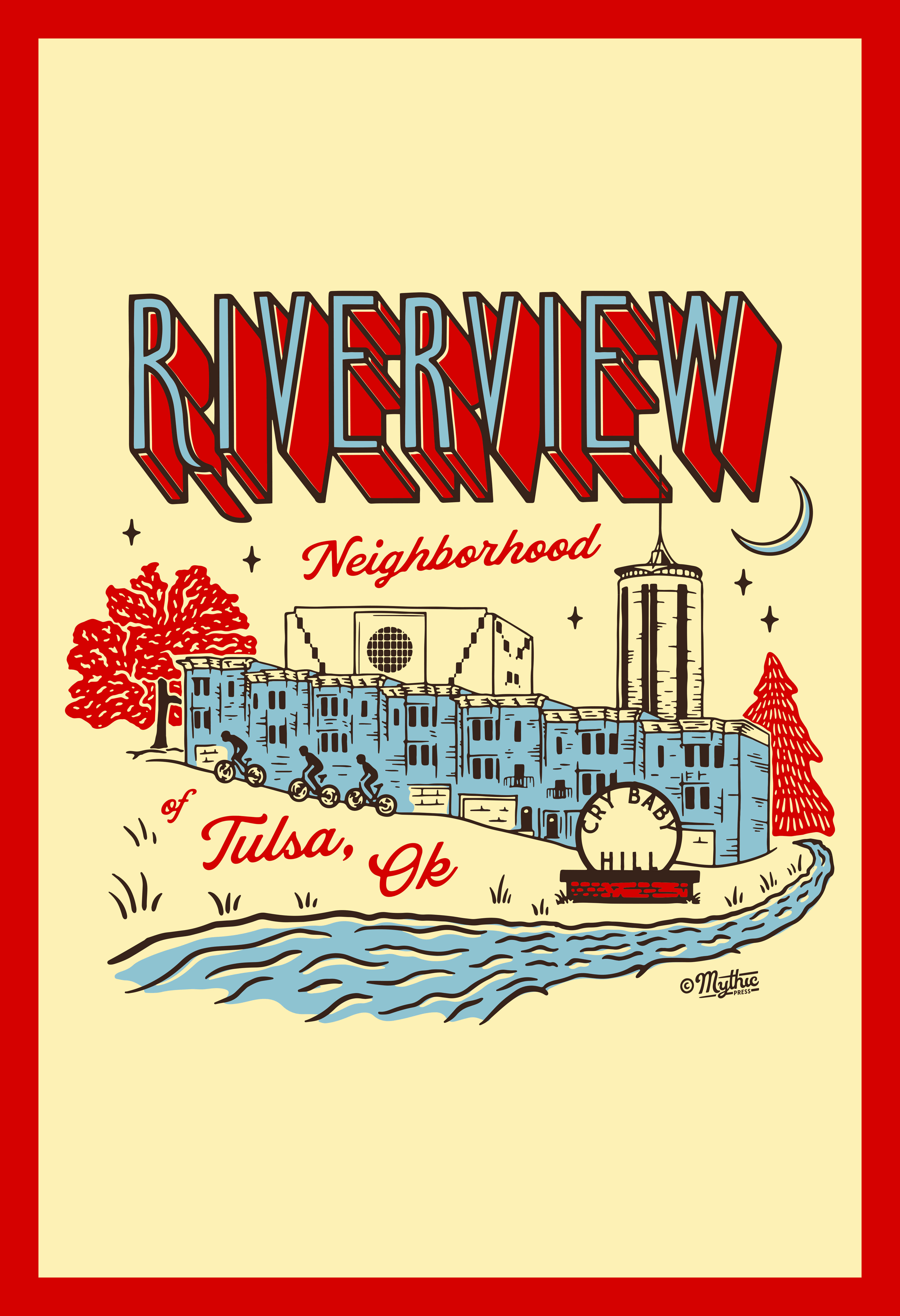 Mythic Press Riverview Neighborhood Print – Mythic Press