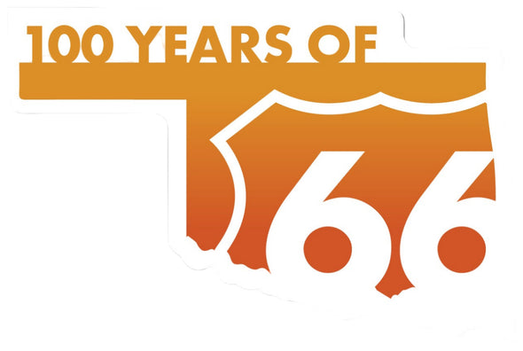 Oklahoma Route 66 Centennial Sticker 3"