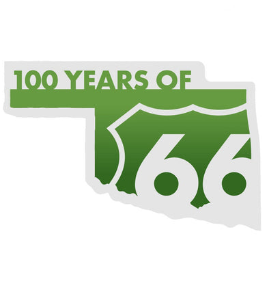 Oklahoma Route 66 Centennial Sticker 3"