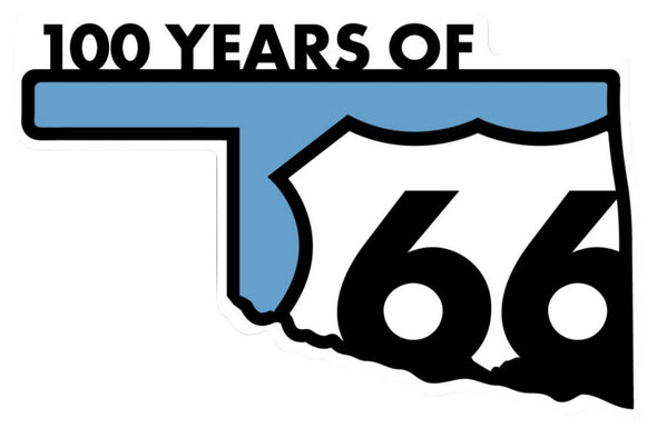 Oklahoma Route 66 Centennial Sticker 3"