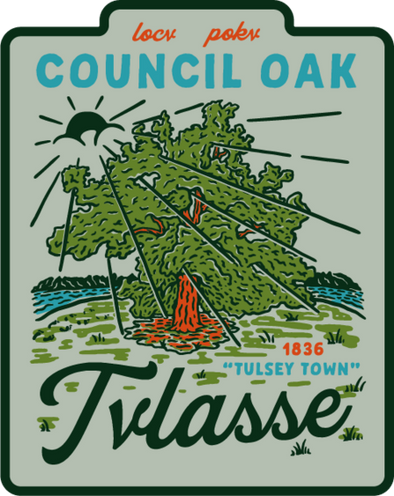 Council Oak Tree Sticker