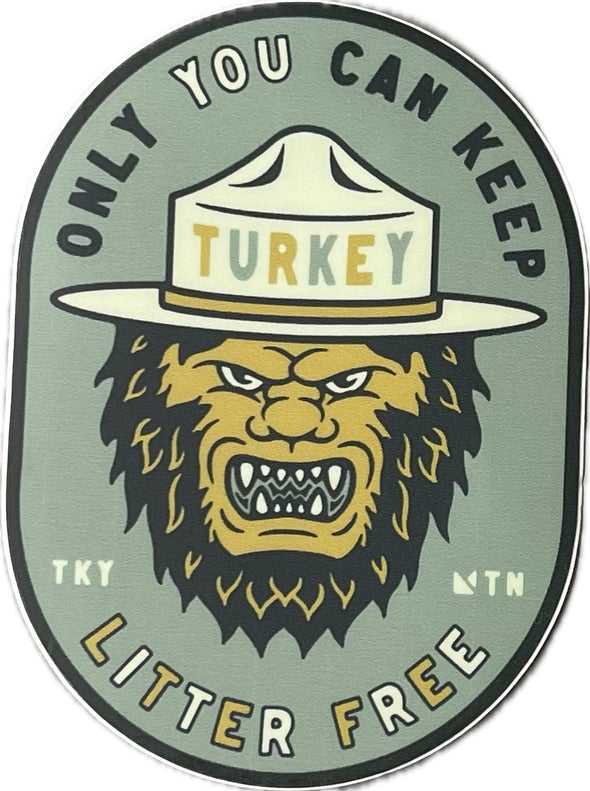 Turkey Mountain Litter Free Sticker