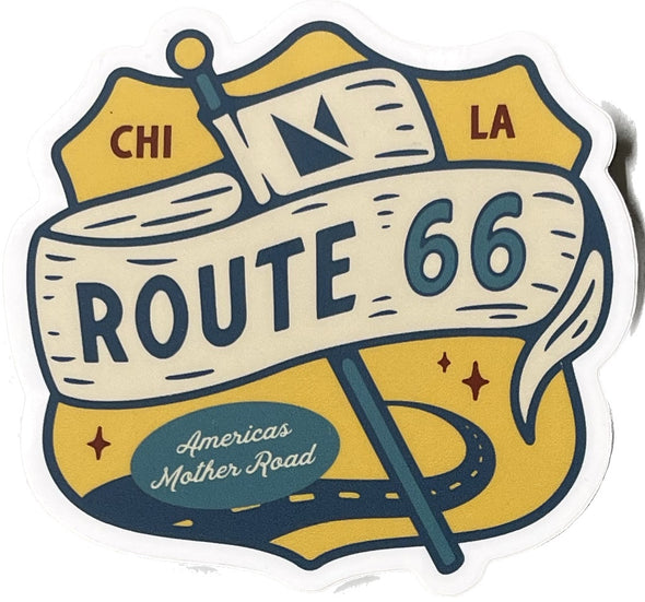 Route 66 Flag Sticker