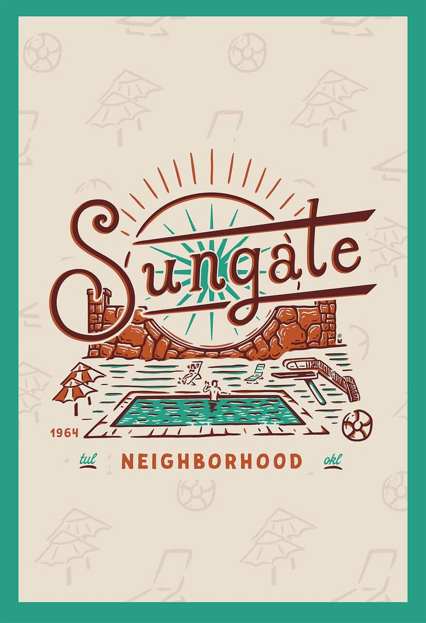 Mythic Press Sungate Neighborhood Print – Mythic Press