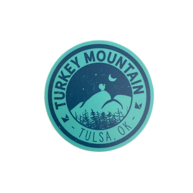Turkey Mountain Circle Sticker
