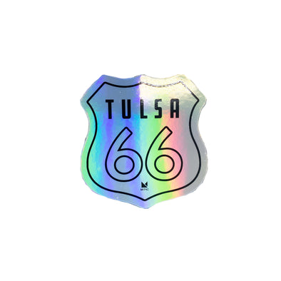 Tulsa 66 holographic sticker