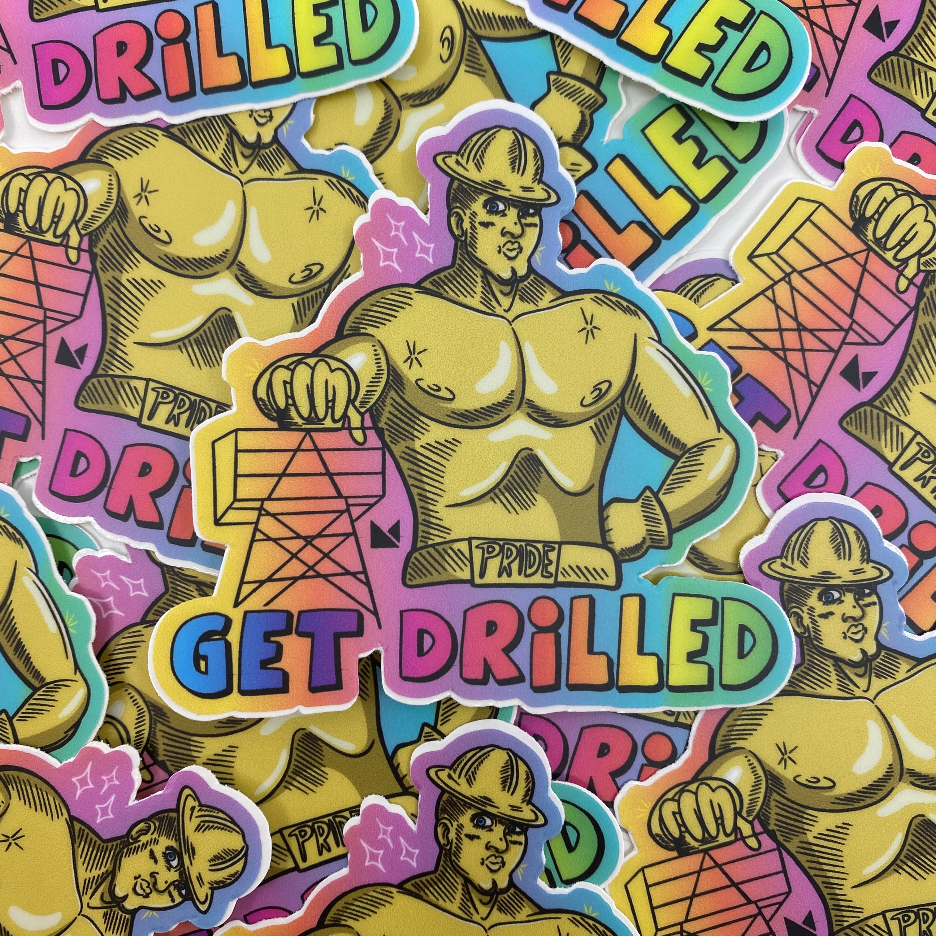 Golden Driller Pride Sticker