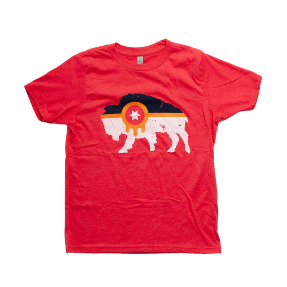 Youth/Toddler - Tulsa Bison Flag T-Shirt