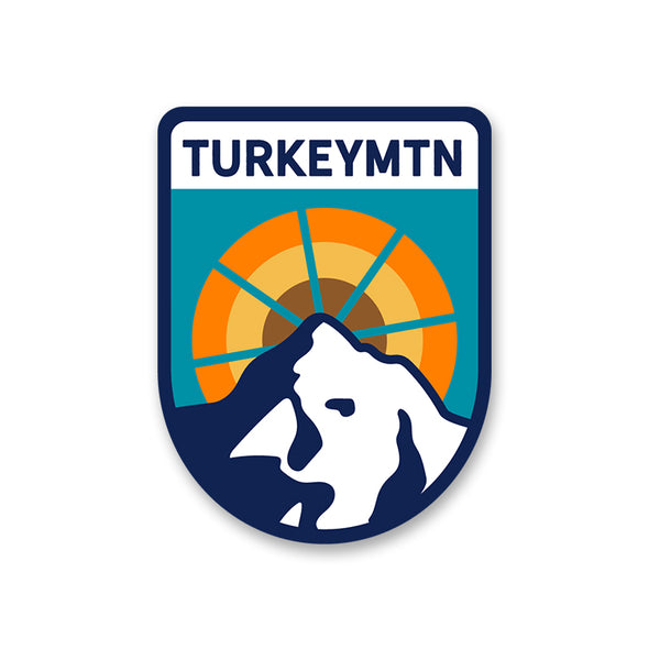 Turkey Mountain Badge Sticker