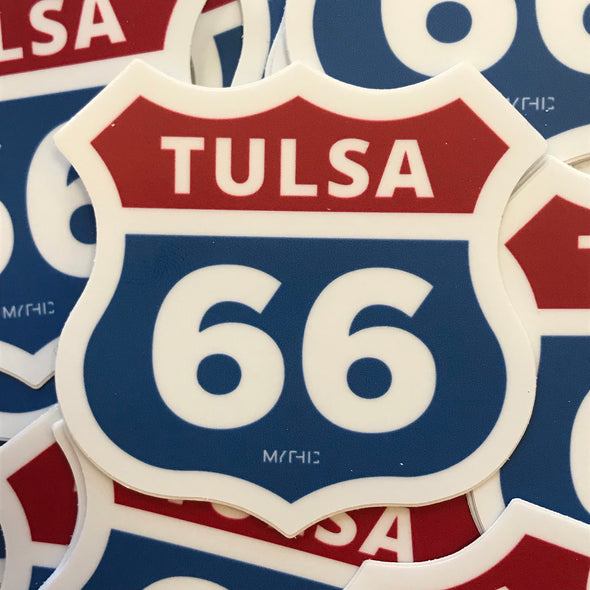 Tulsa Route 66 Sign Sticker